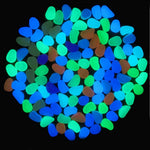 50Pcs Glow in the Dark Garden Pebbles Glow Stones Rocks for Walkways
