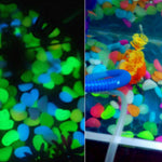 50Pcs Glow in the Dark Garden Pebbles Glow Stones Rocks for Walkways