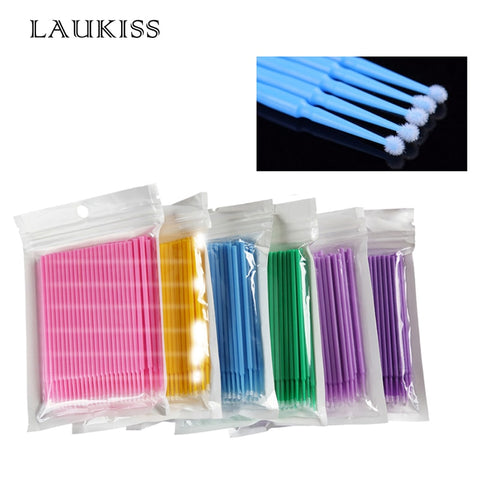 100pcs/lot Micro Make Up Brushes Eyelash Extension Eye