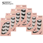Natrual 3D Mink False Eyelashes 4 Pairs Make up Full Strip Lashes