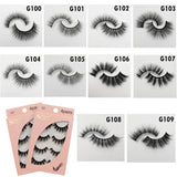 Natrual 3D Mink False Eyelashes 4 Pairs Make up Full Strip Lashes