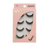 Natrual 3D Mink False Eyelashes 4 Pairs Make up Full Strip Lashes