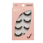 Natrual 3D Mink False Eyelashes 4 Pairs Make up Full Strip Lashes