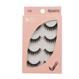 Natrual 3D Mink False Eyelashes 4 Pairs Make up Full Strip Lashes